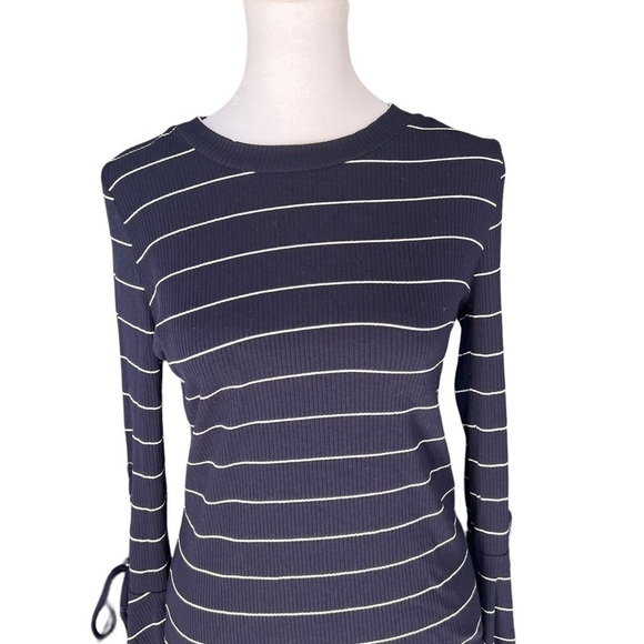 Lulus - Found My Mate Navy Blue Striped Lace-Up Top - Picture 5 of 10